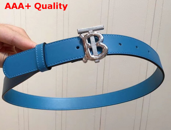 Burberry Monogram Motif Leather Belt Blue Replica