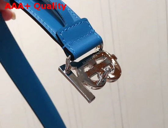 Burberry Monogram Motif Leather Belt Blue Replica