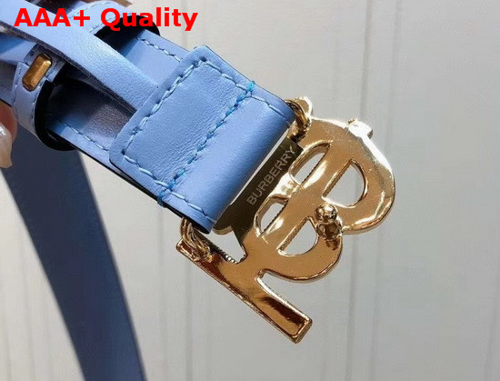 Burberry Monogram Motif Leather Belt Light Blue Replica