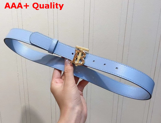 Burberry Monogram Motif Leather Belt Light Blue Replica