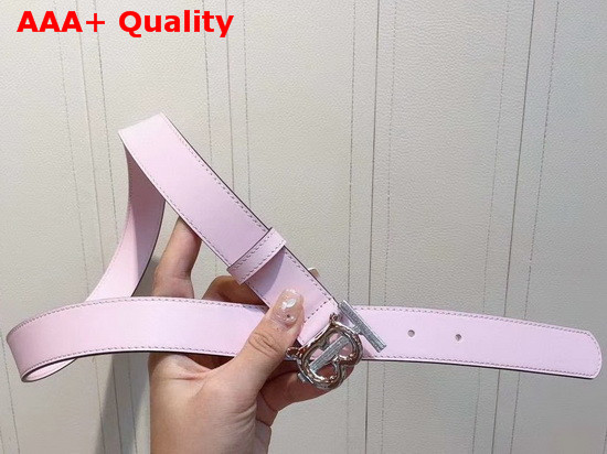 Burberry Monogram Motif Leather Belt Light Pink Replica