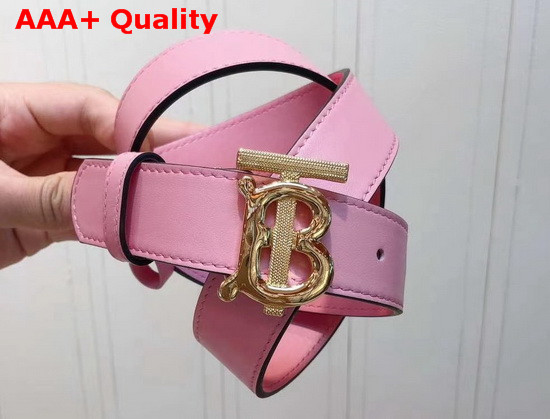 Burberry Monogram Motif Leather Belt Pink Replica