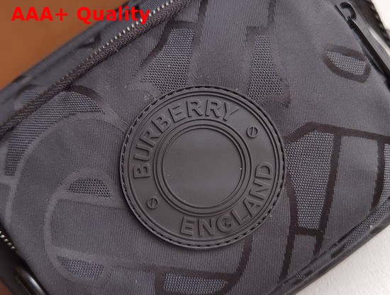 Burberry Monogram Recycled Polyester Crossbody Bag in Black Replica