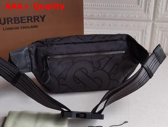 Burberry Monogram Recycled Polyester Sonny Bum Bag in Black Replica