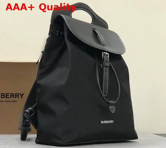 Burberry Nylon and Leather Pocket Backpack in Black Replica