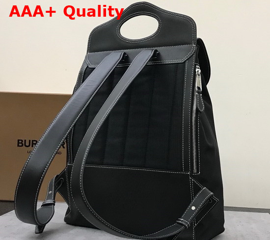 Burberry Nylon and Leather Pocket Backpack in Black Replica