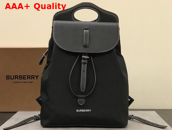 Burberry Nylon and Leather Pocket Backpack in Black Replica