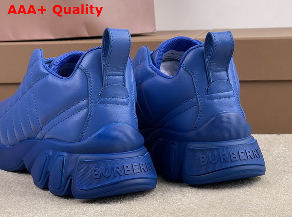 Burberry Quilted Leather Classic Sneakers in Deep Marine Blue Replica