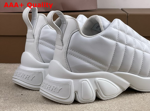 Burberry Quilted Leather Classic Sneakers in Optic White Replica