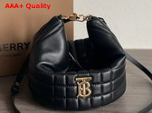 Burberry Quilted Leather Small Crescent Lola Bag in Black Replica