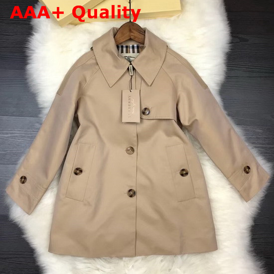 Burberry Showerproof Cotton Reconstructed Trench Coat Honey Replica