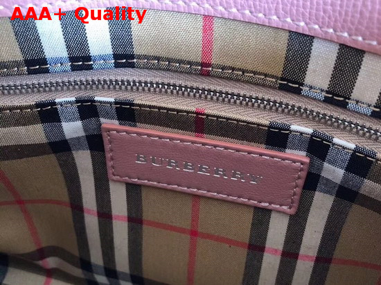 Burberry Small Banner in Leather and Vintage Check Dusty Rose Replica