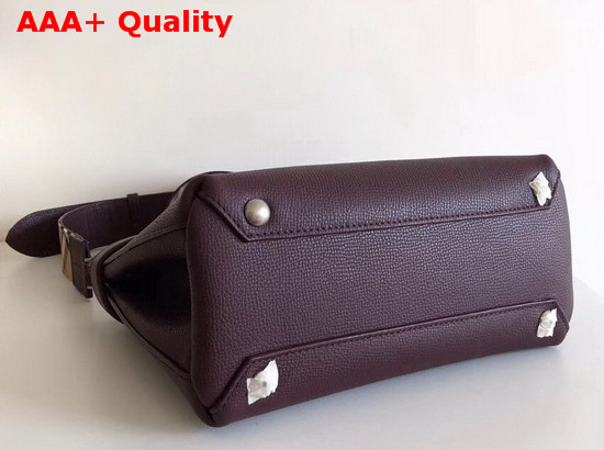 Burberry Small Banner in Leather and Vintage Check Mahogany Red Replica