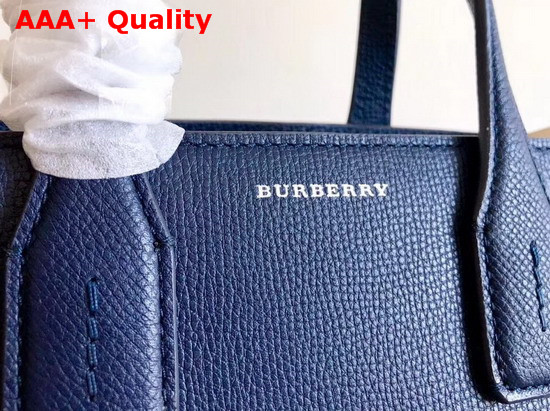 Burberry Small Banner in Leather and Vintage Check Regency Blue Replica