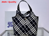 Burberry Small Check Shoulder Bag Black Calico Replica