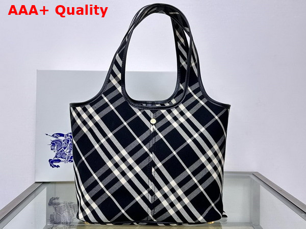 Burberry Small Check Shoulder Bag Black Calico Replica