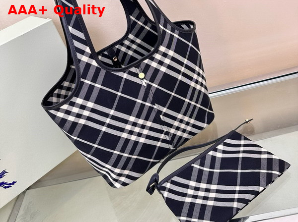 Burberry Small Check Shoulder Bag Black Calico Replica