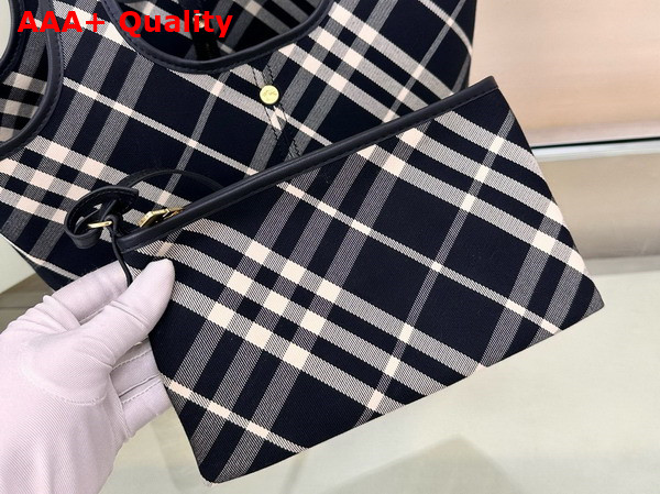 Burberry Small Check Shoulder Bag Black Calico Replica