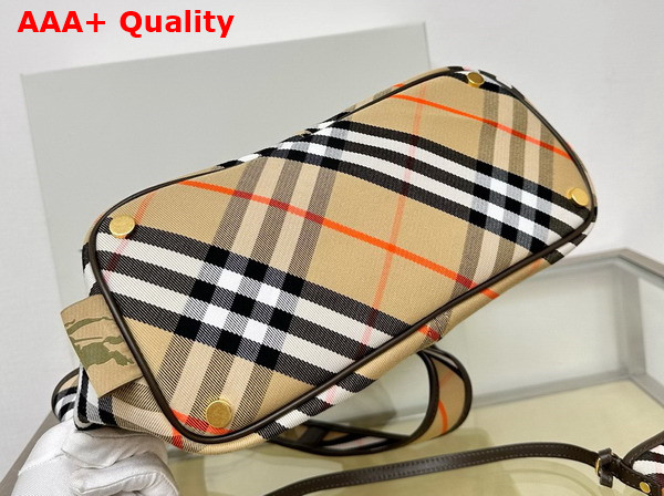 Burberry Small Check Shoulder Bag Sand Replica