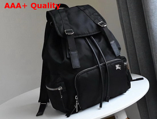 Burberry Small Crossbody Rucksack in Puffer Nylon Black Replica