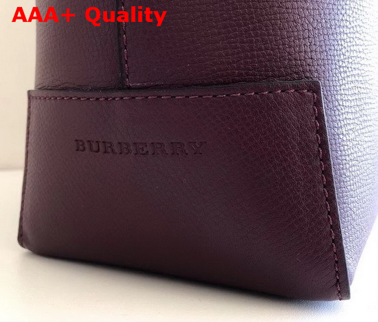 Burberry Small Embossed Crest Leather Tote in Burgundy Replica