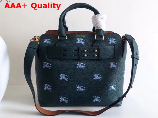 Burberry Small Equestrian Knight Leather Belt Bag Dark Cyan Replica