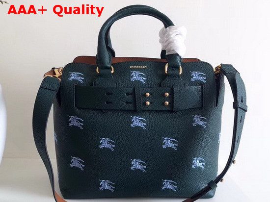 Burberry Small Equestrian Knight Leather Belt Bag Dark Cyan Replica