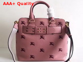 Burberry Small Equestrian Knight Leather Belt Bag Pink Replica