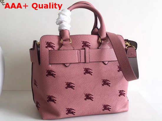 Burberry Small Equestrian Knight Leather Belt Bag Pink Replica