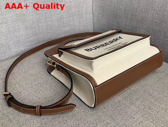 Burberry Small Horseferry Print Pocket Bag Natural and Malt Brown Replica