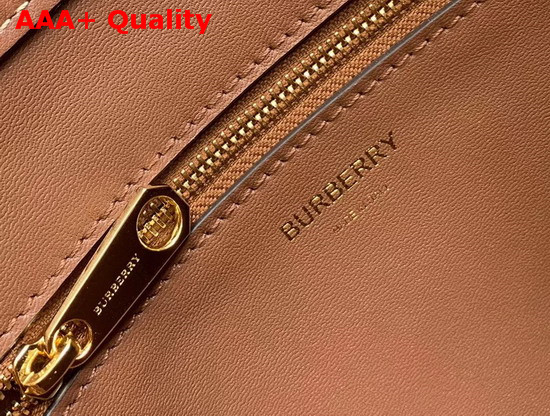 Burberry Small Horseferry Print Pocket Bag Natural and Malt Brown Replica