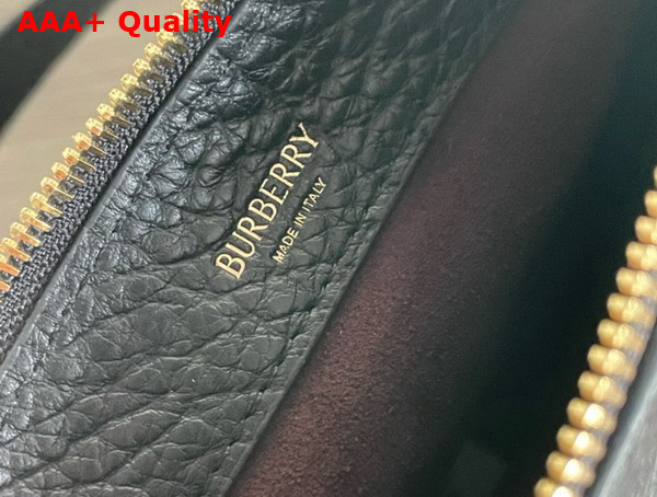 Burberry Small Knight Bag in Black Grainy Calf Leather Replica