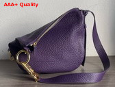 Burberry Small Knight Bag in Purple Grainy Calf Leather Replica