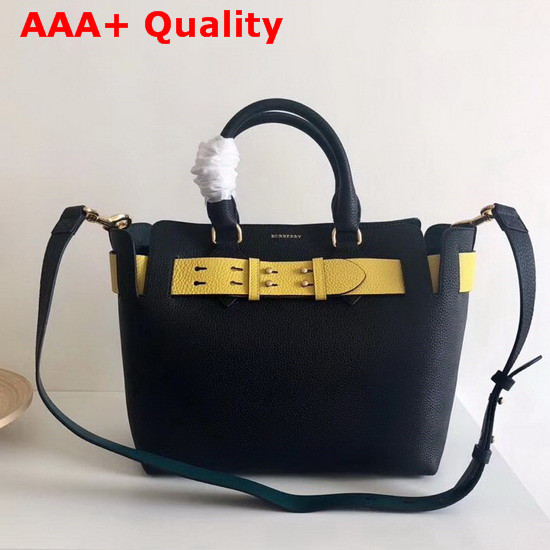 Burberry Small Leather Belt Bag Black and Yellow Replica