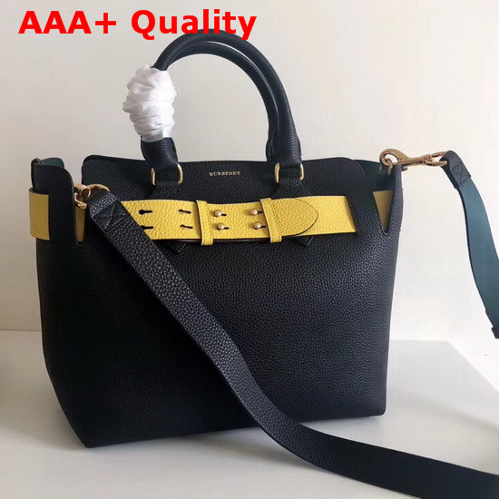 Burberry Small Leather Belt Bag Black and Yellow Replica