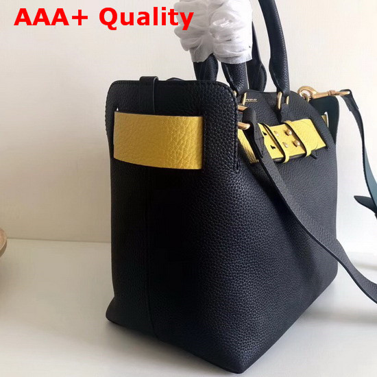 Burberry Small Leather Belt Bag Black and Yellow Replica