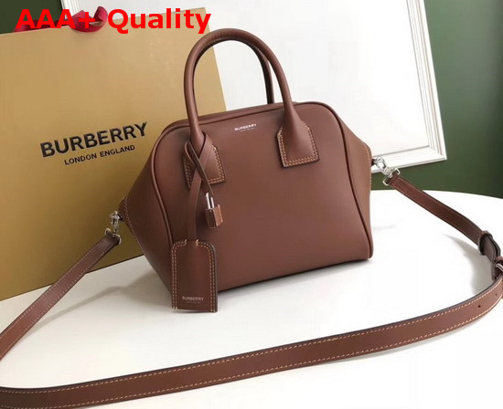 Burberry Small Leather Cube Bag in Brown Replica