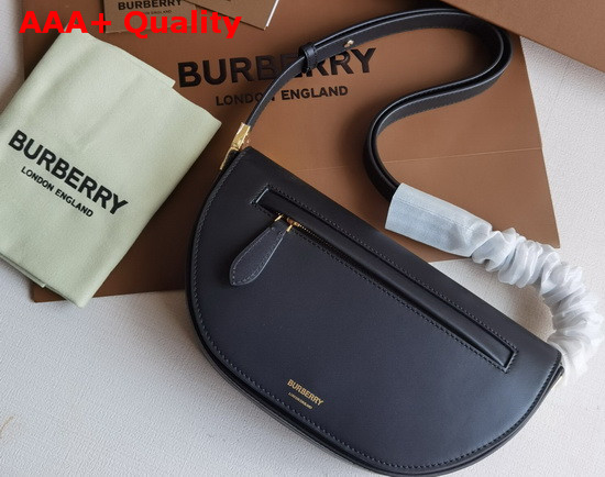 Burberry Small Leather Olympia Bag in Black Replica