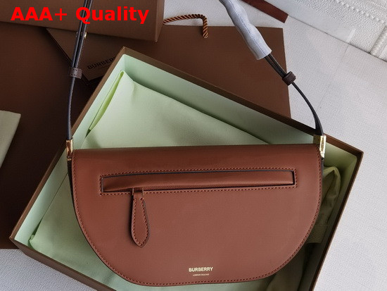 Burberry Small Leather Olympia Bag in Warm Tan Replica