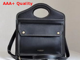 Burberry Small Leather Pocket in Black Calf Leather Replica