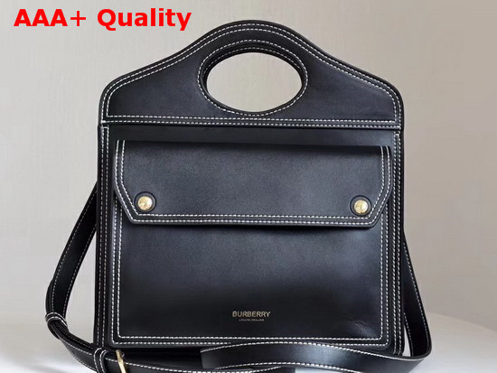 Burberry Small Leather Pocket in Black Calf Leather Replica