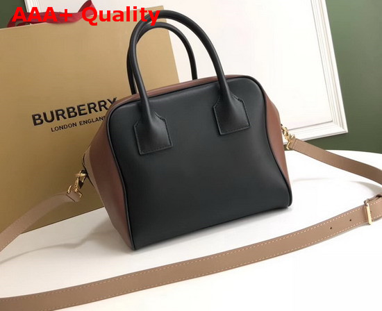 Burberry Small Panelled Leather Cube Bag Black Replica