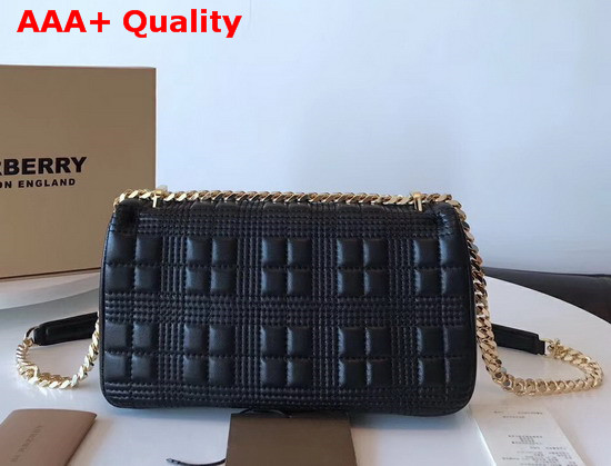 Burberry Small Quilted Check Lambskin Lola Bag in Black Replica