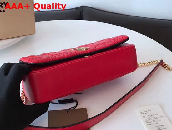 Burberry Small Quilted Check Lambskin Lola Bag in Bright Red Replica