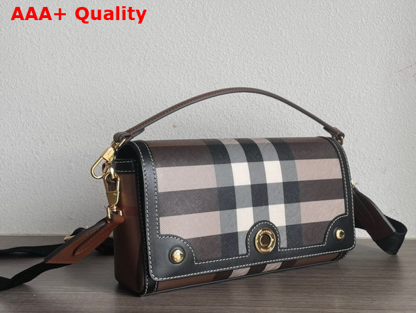 Burberry Top Handle Note Bag in Dark Birch Brown Replica