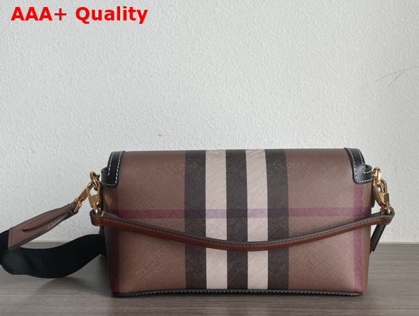 Burberry Top Handle Note Bag in Dark Birch Brown Replica