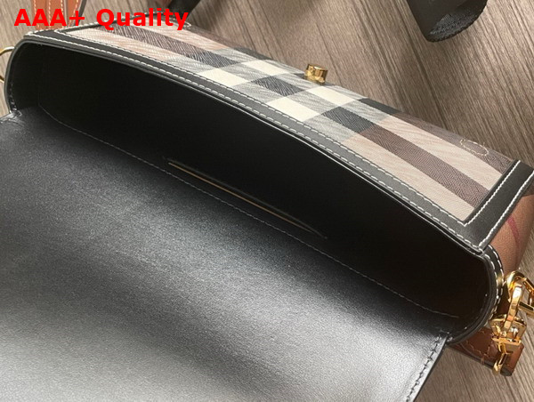 Burberry Top Handle Note Bag in Dark Birch Brown Replica