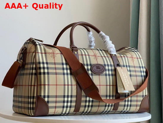 Burberry Vintage Check Canvas Holdall in Beige Replica