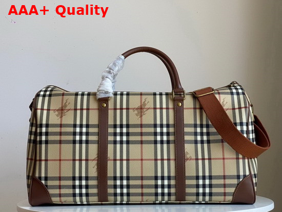 Burberry Vintage Check Canvas Holdall in Beige Replica