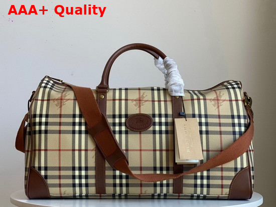 Burberry Vintage Check Canvas Holdall in Beige Replica